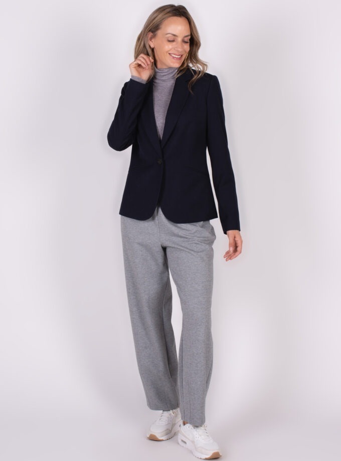 Dames blazer viscose tencel in navy - NIKKO