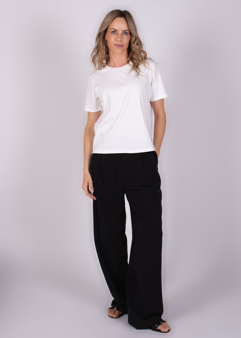 Dames t shirt off white katoen kortemouw- DENVER - Afbeelding 2