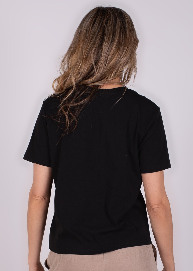 Dames t shirt black katoen kortemouw- DENVER - Afbeelding 5