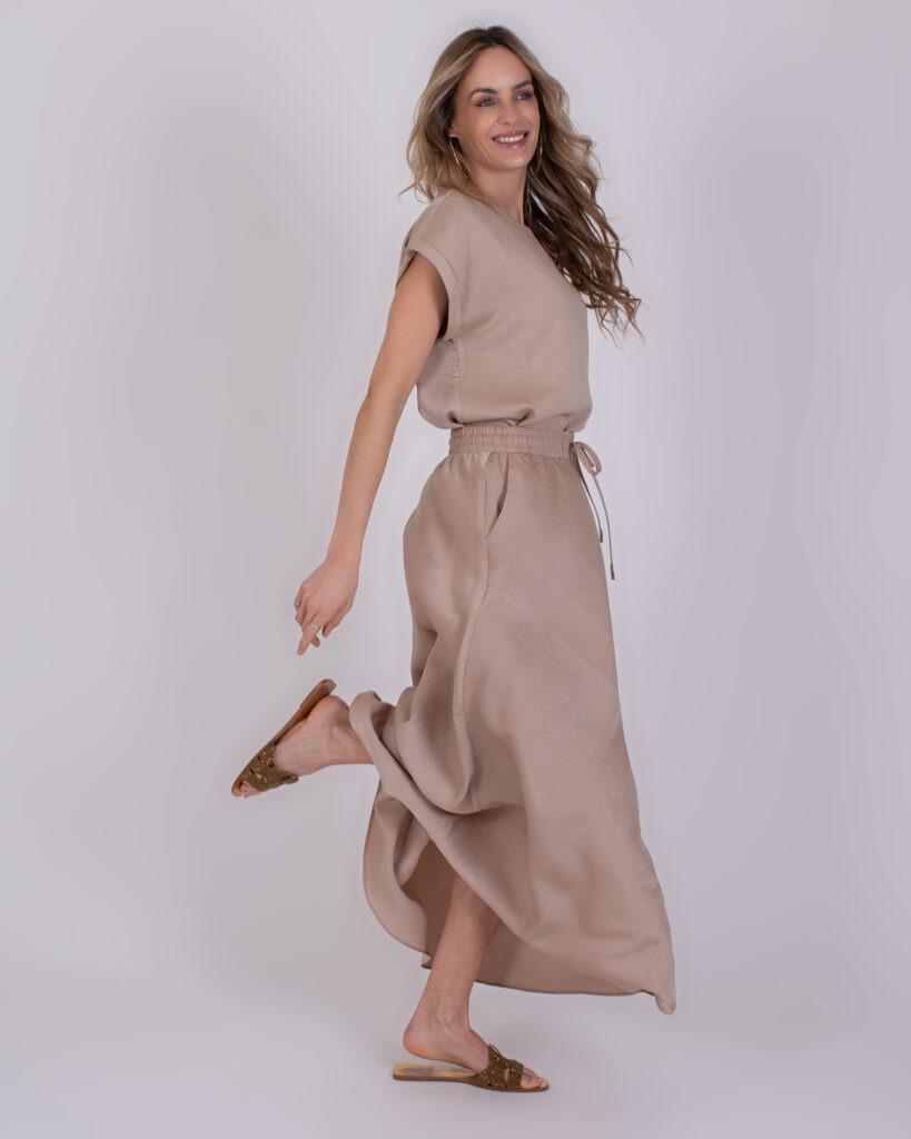 Dames skirt pale viscose - ABA 