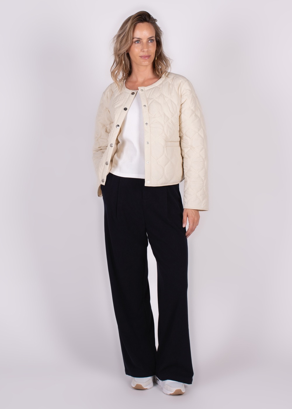Dames jacket van cotton in off-white - BURGAS - Afbeelding 2