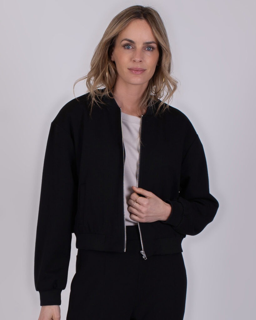 Dames bomber modal in black - HARLOW 