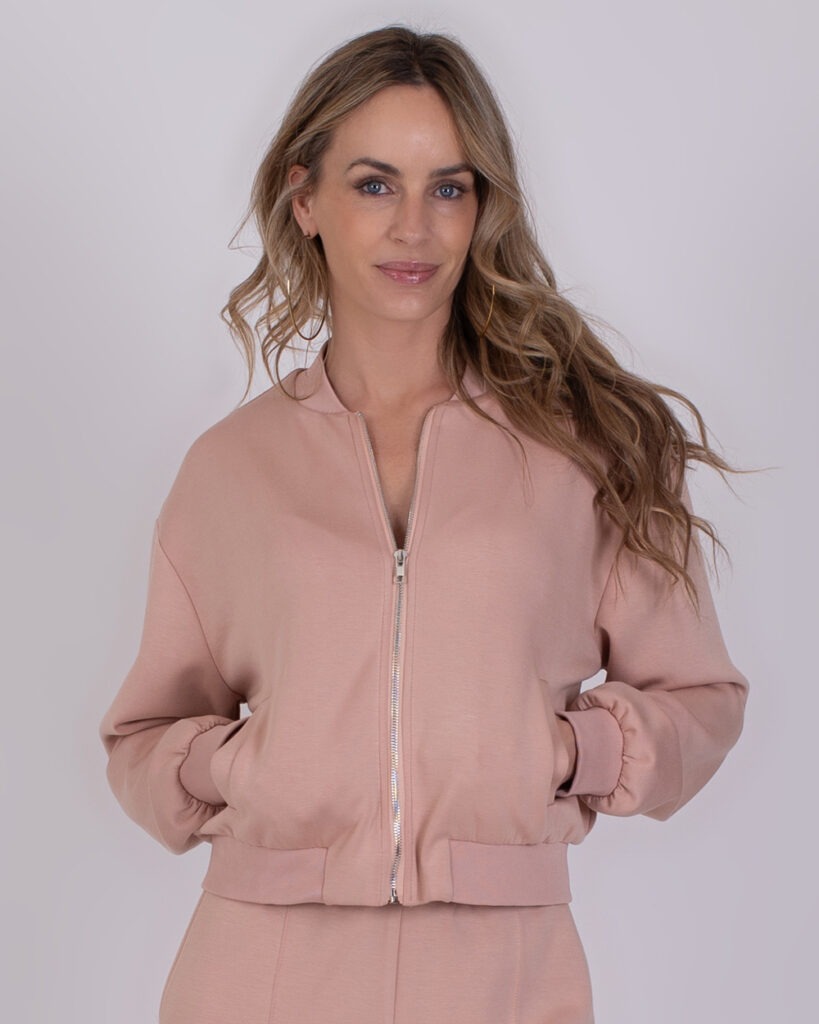 Dames bomber modal in old pink- HARLOW 