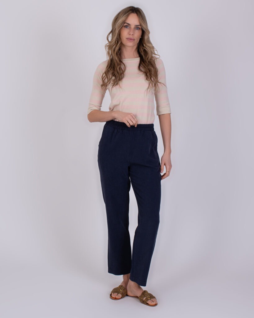 Dames pant navy tencel - KORCULA 