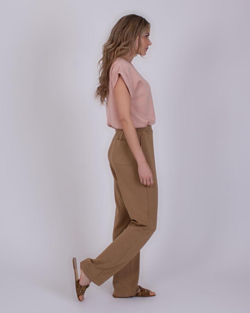 Dames trackpant taupe - MESURU 