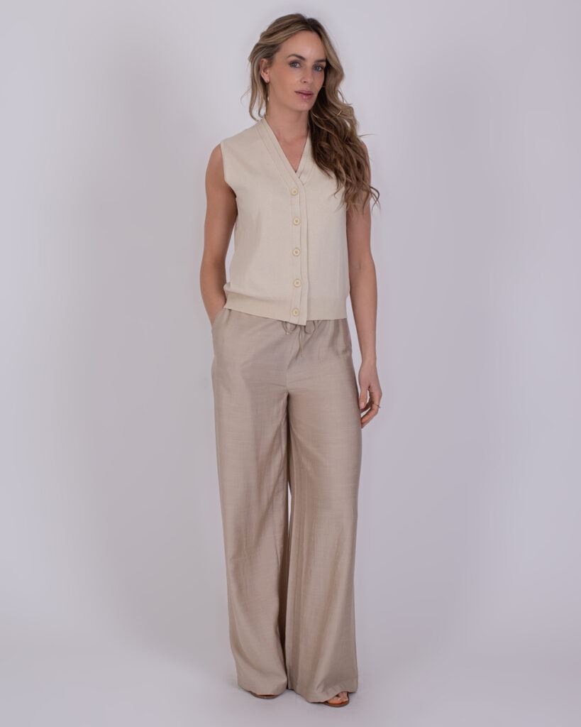 Dames gilet pale viscose - PATRAS 