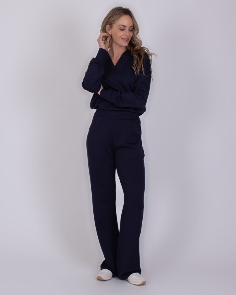 Dames trackpant navy viscose cupro - RIMINI 