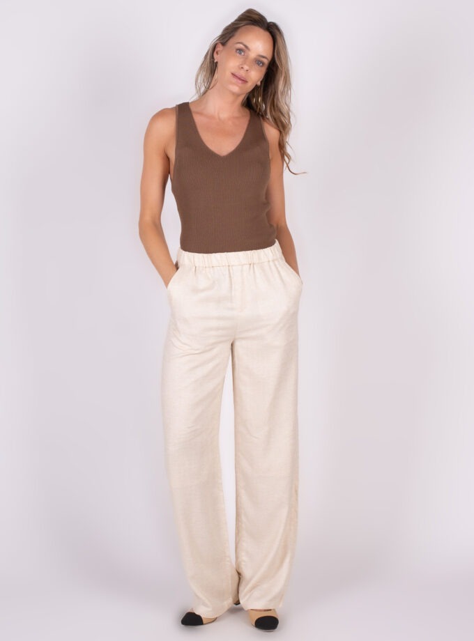 Dames viscose pantalon met elastische band- RUSE