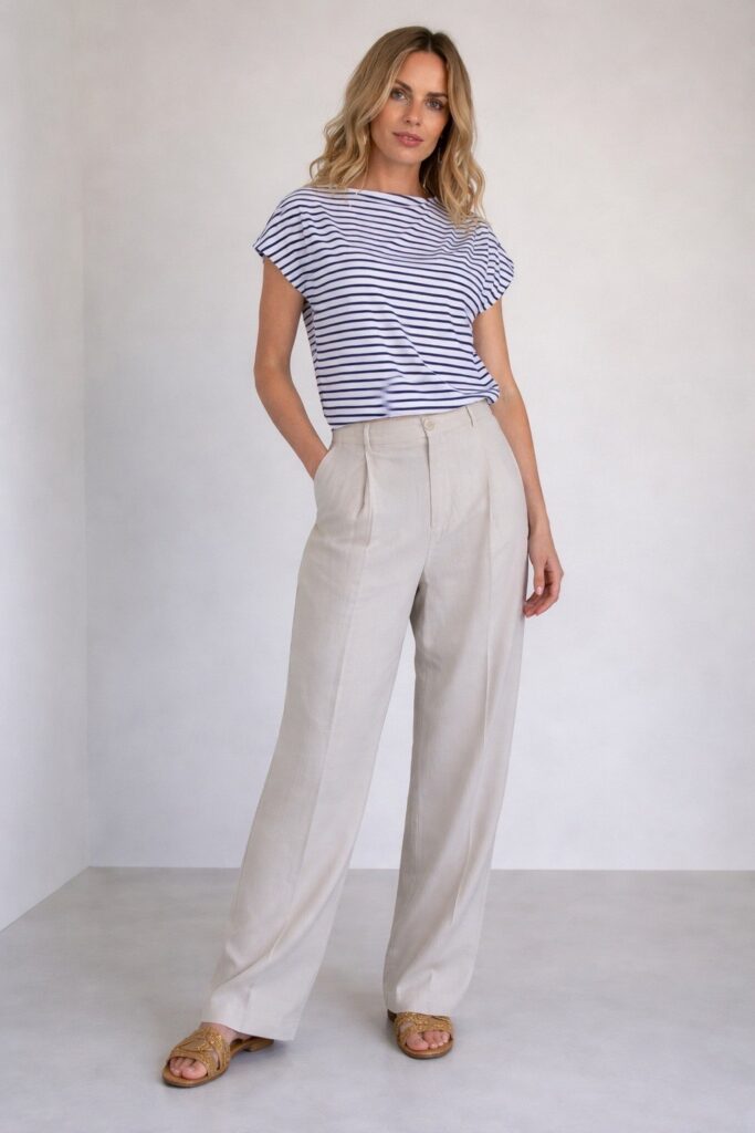 Dames pantalon tencel Pale - PIRAN 