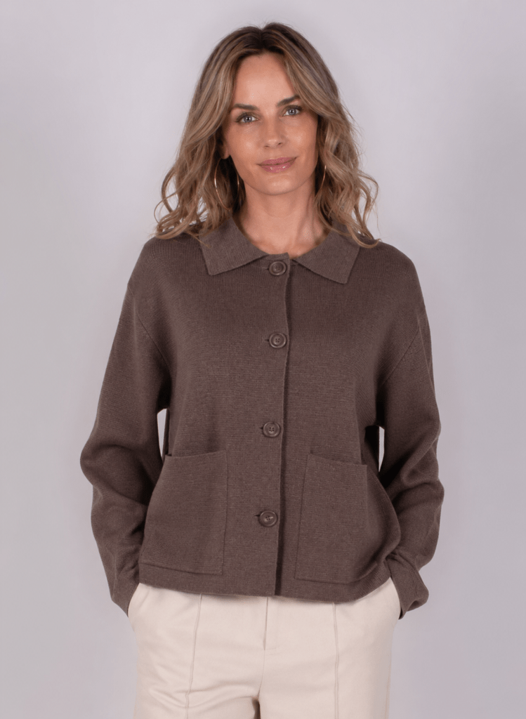 Dames cardigan viscose taupe - ALTA 