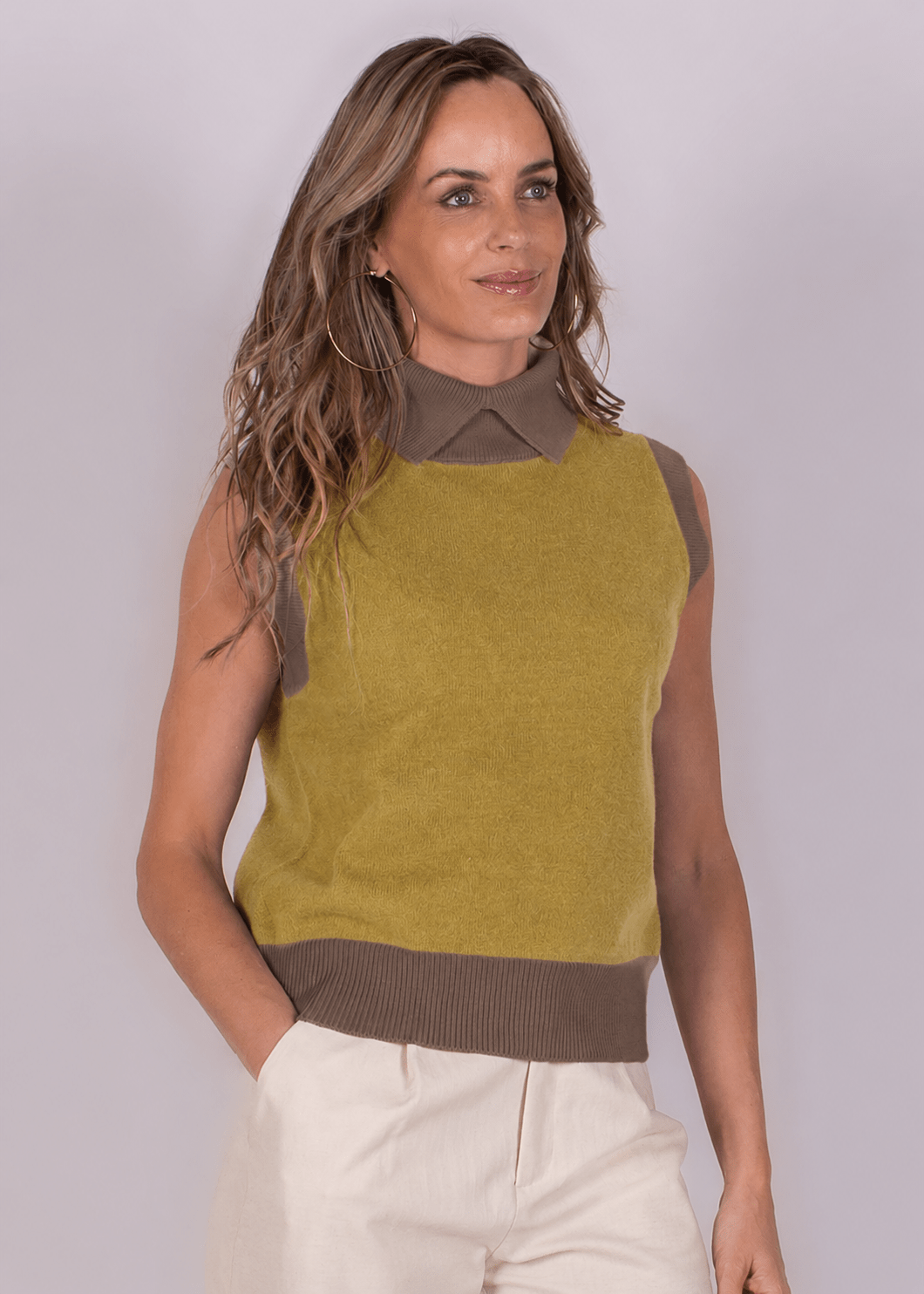 Arhus spencer lime/coffee