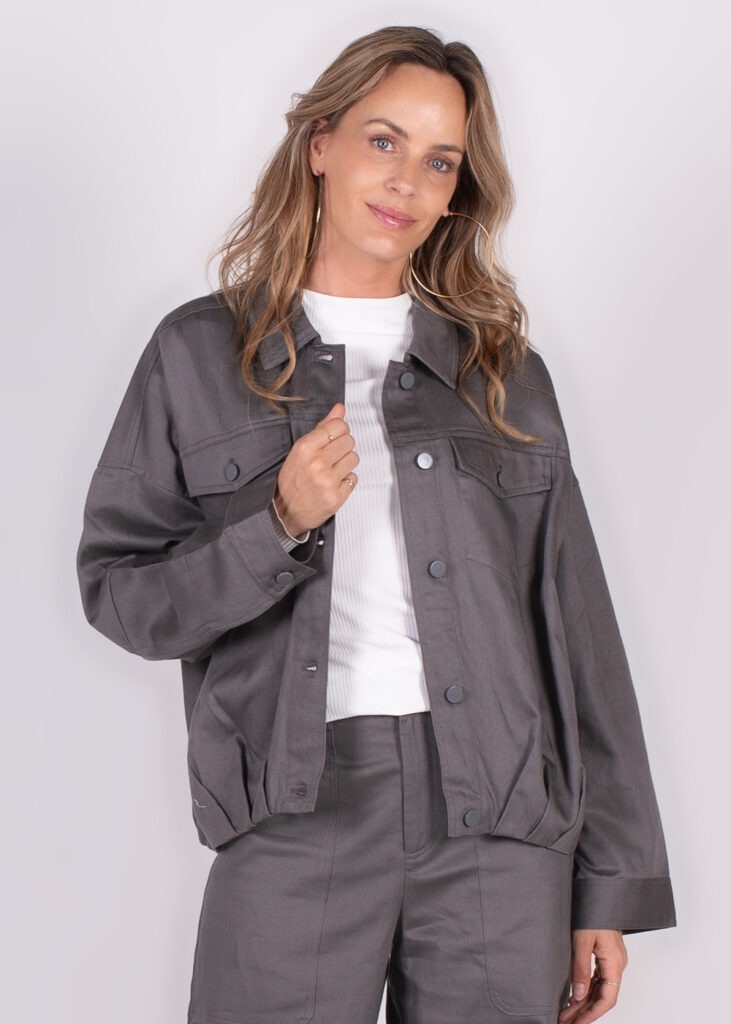 Dames jacket grey cotton - BALAM 