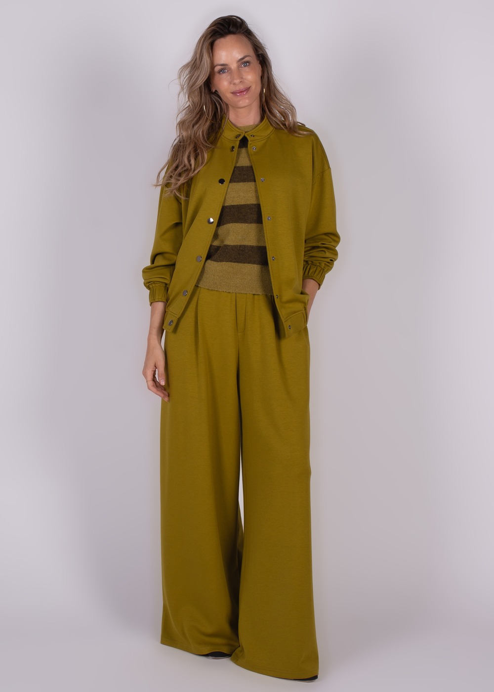 Dames oversized pants lime modal - BOGOR - Afbeelding 2