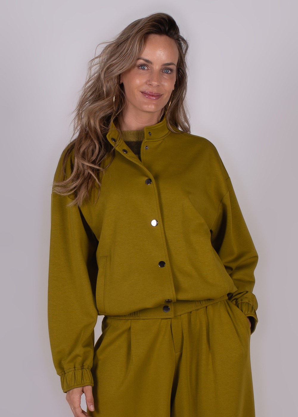 Dames oversized bomber sheffield in lime - BOGOR - Afbeelding 4