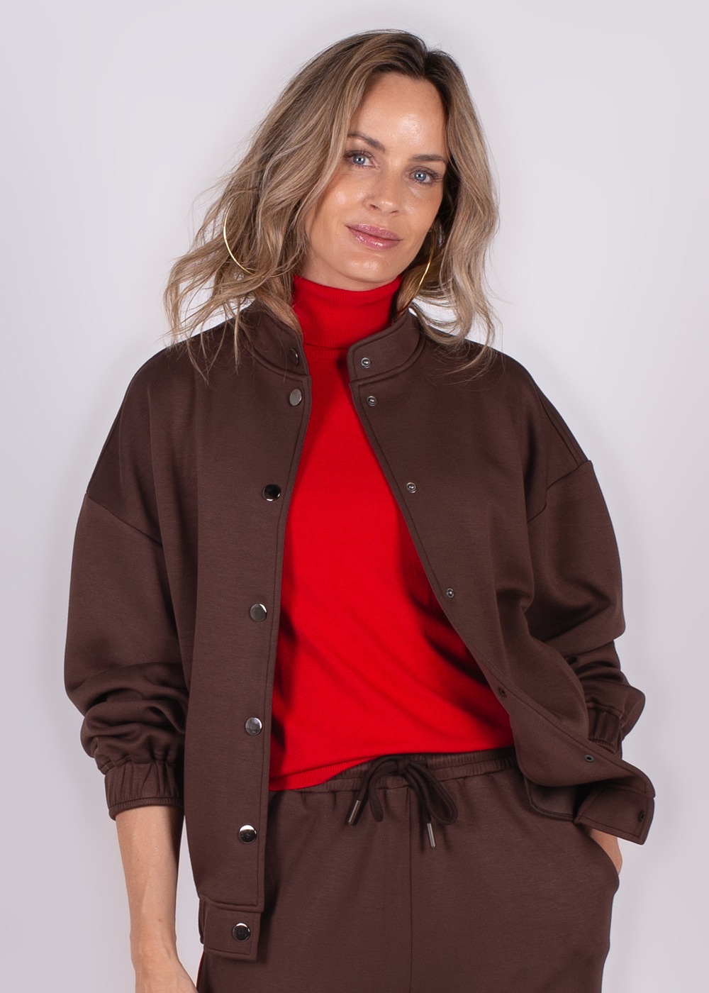 Dames oversized bomber sheffield in coffee- BOGOR