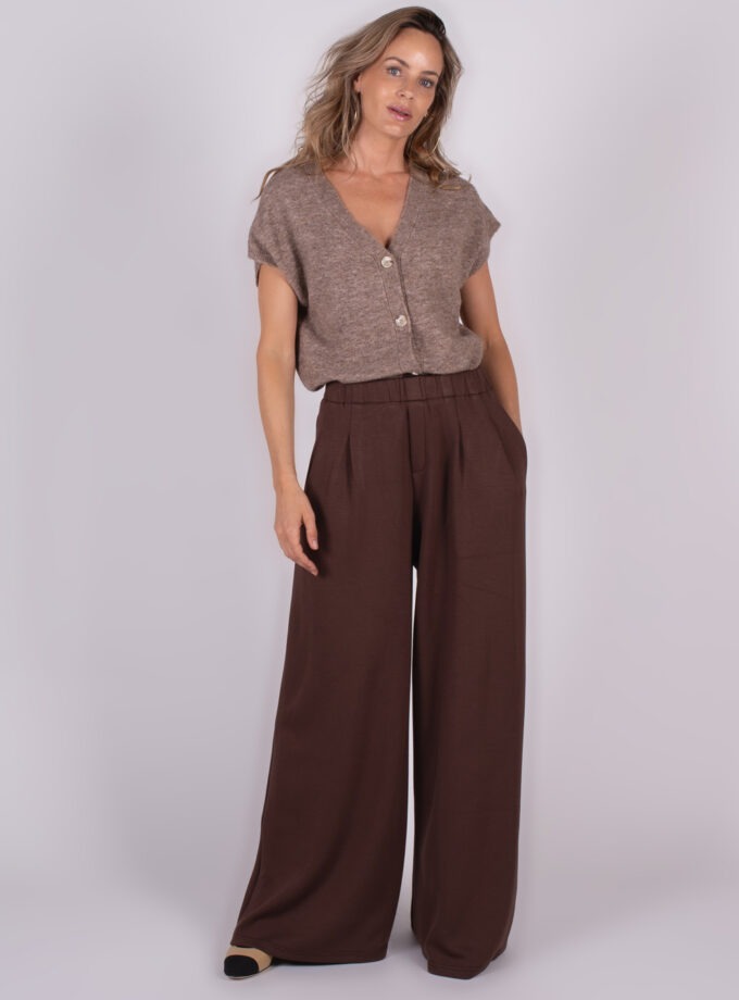 Dames oversized pants coffee modal - BOGOR
