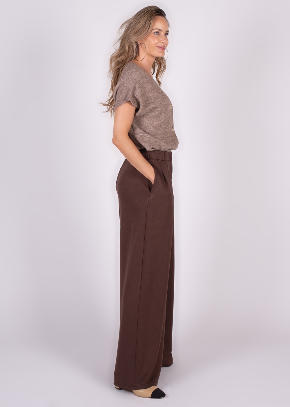 Dames oversized pants coffee modal - BOGOR - Afbeelding 4