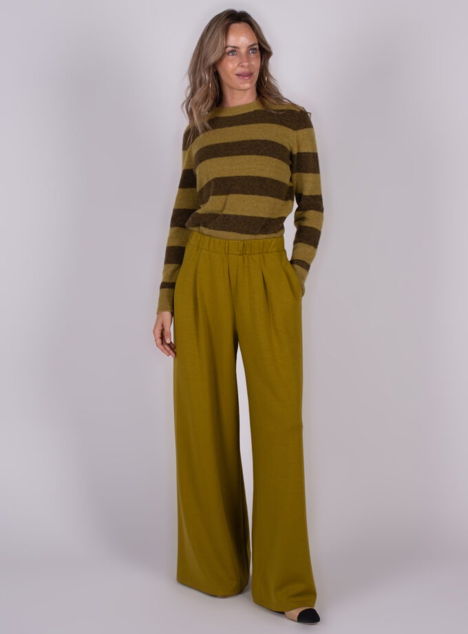 Dames oversized pants lime modal - BOGOR