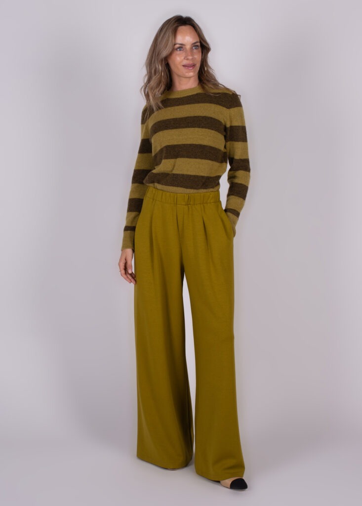Dames oversized pants lime modal - BOGOR 