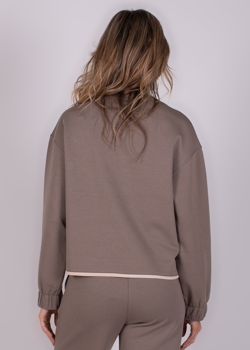 Dames sweater taupe - COLUMBUS - Afbeelding 2
