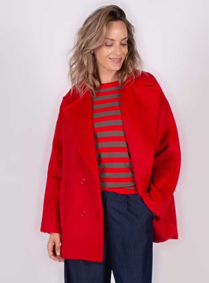 Depok coat woolblend paprika