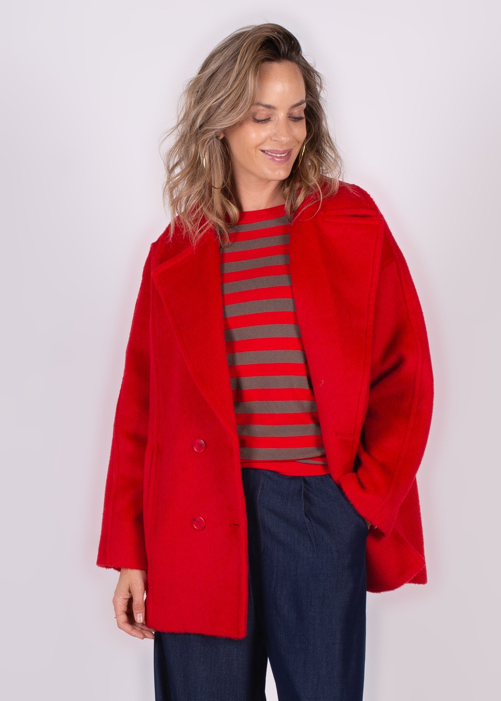 Depok coat woolblend paprika