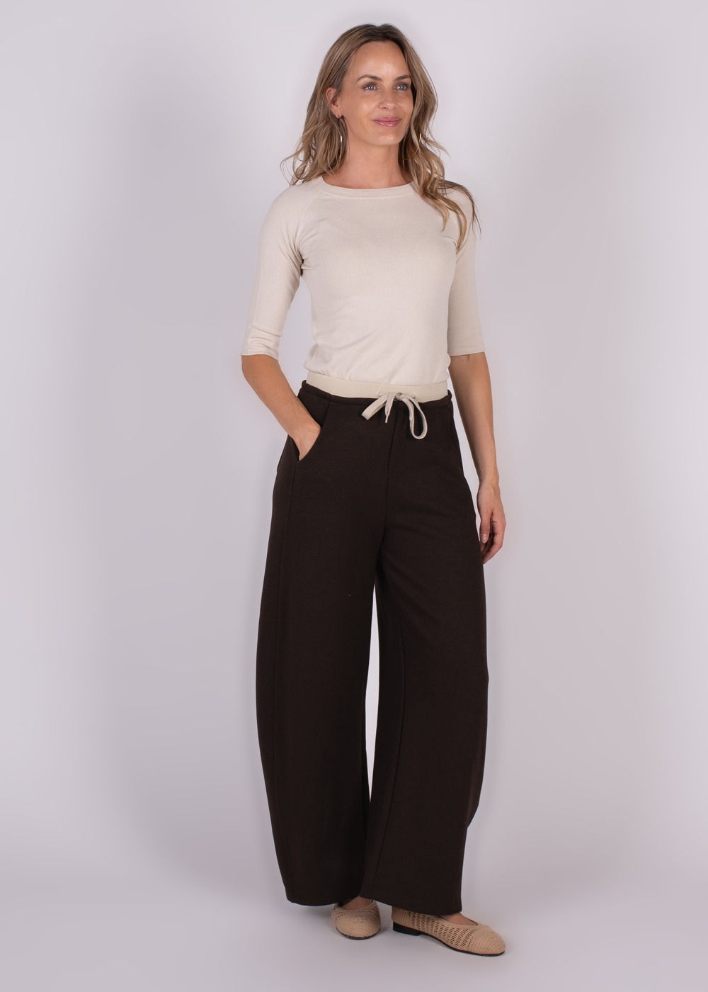 Helsinki cotton pants coffee