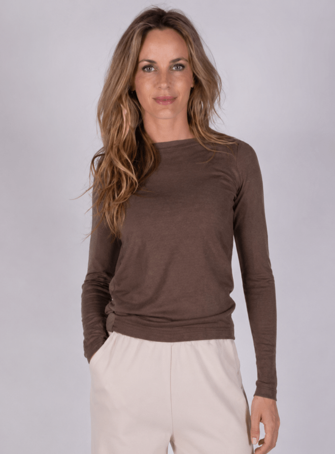 Kiev longsleeve pull coffee