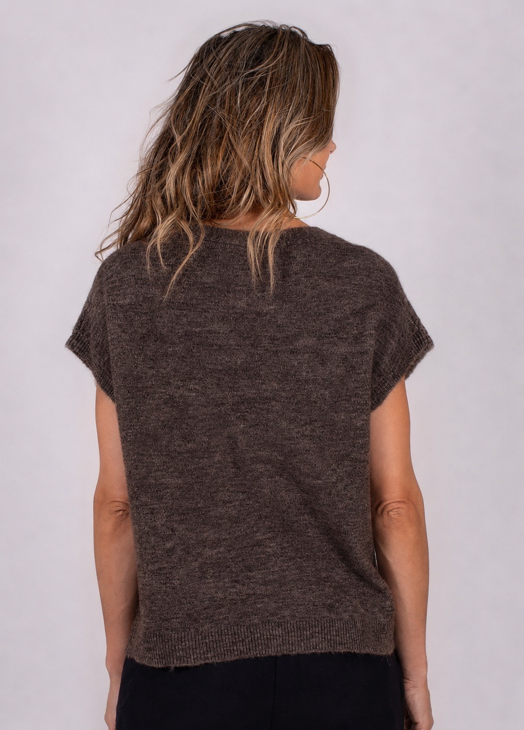 Dames oversized cardigan coffee - LAMIA - Afbeelding 3