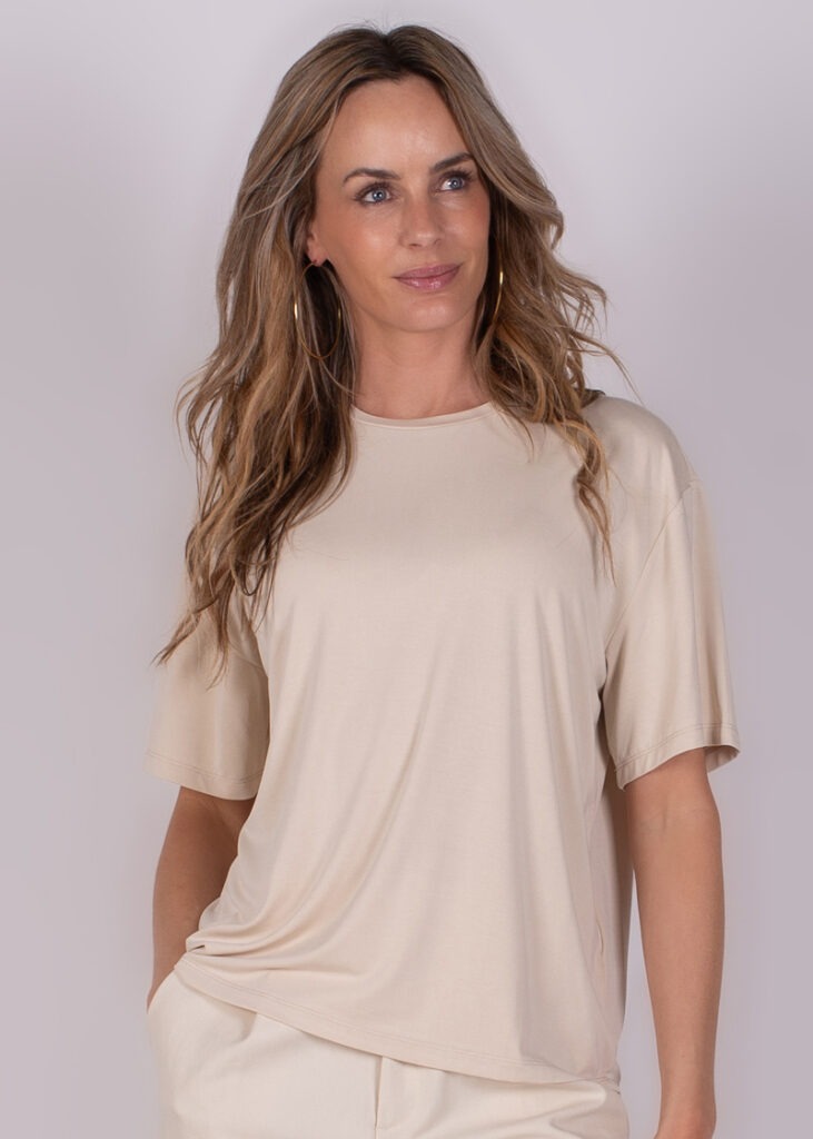 Dames shortsleeve tee pale rayon - MILAN 