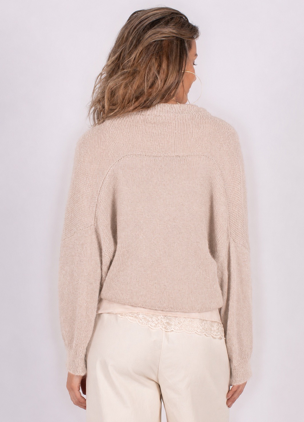 Dames cardigan met overslag pale - NARVIK - Afbeelding 2