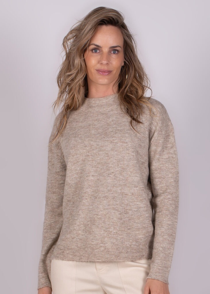 Dames pullover Portland taupe - LAMIA 