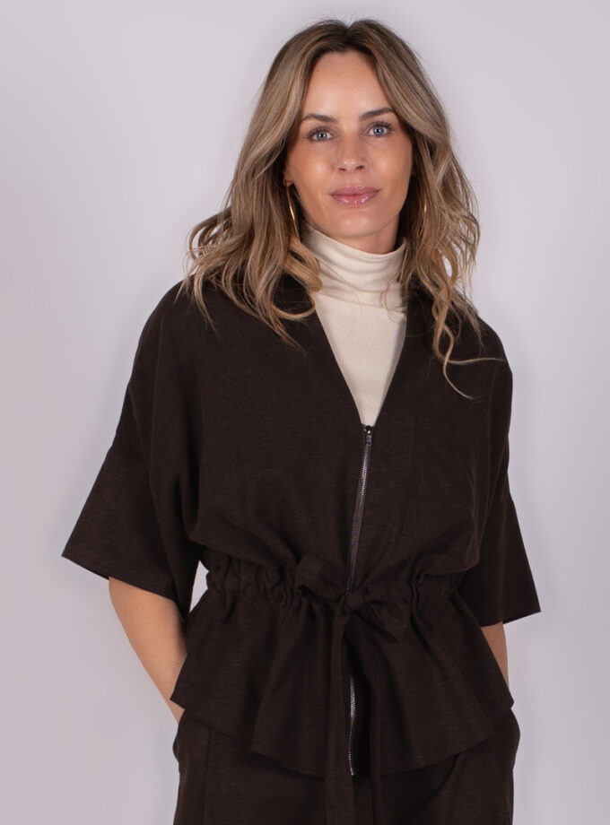 Praque blouson top coffee