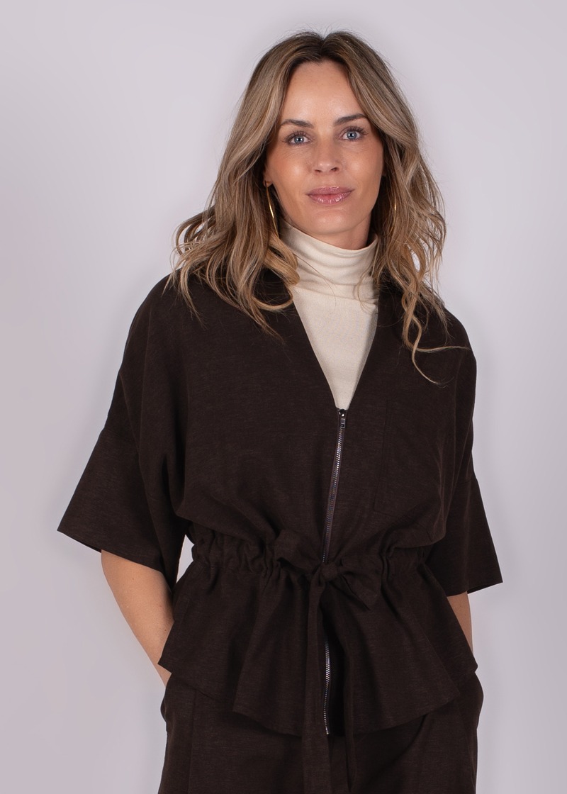Praque blouson top coffee