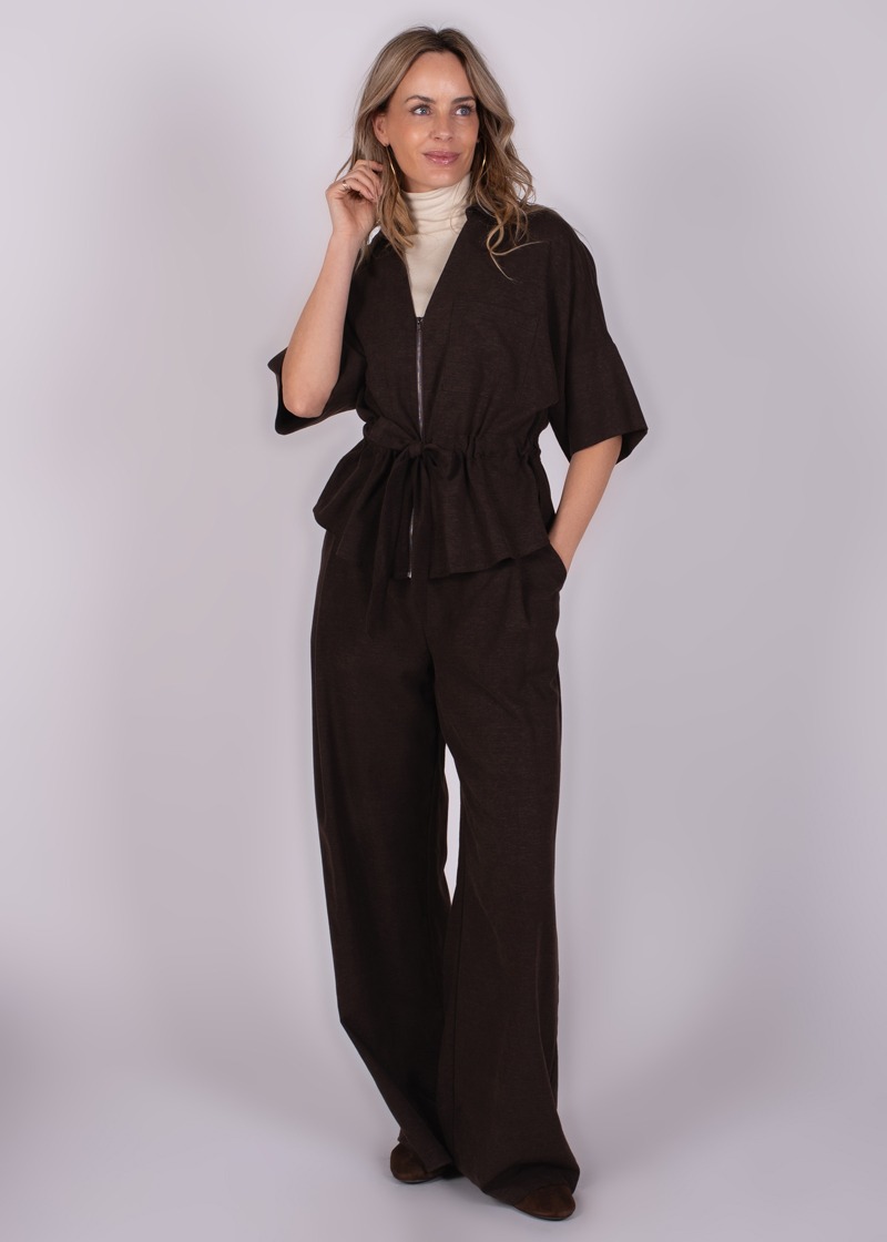 Dames pants coffee tencel - PRAQUE - Afbeelding 2