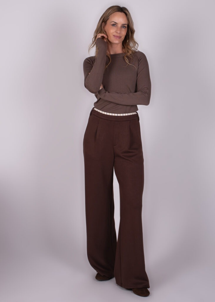 Dames pants coffee modal - PRESTON 