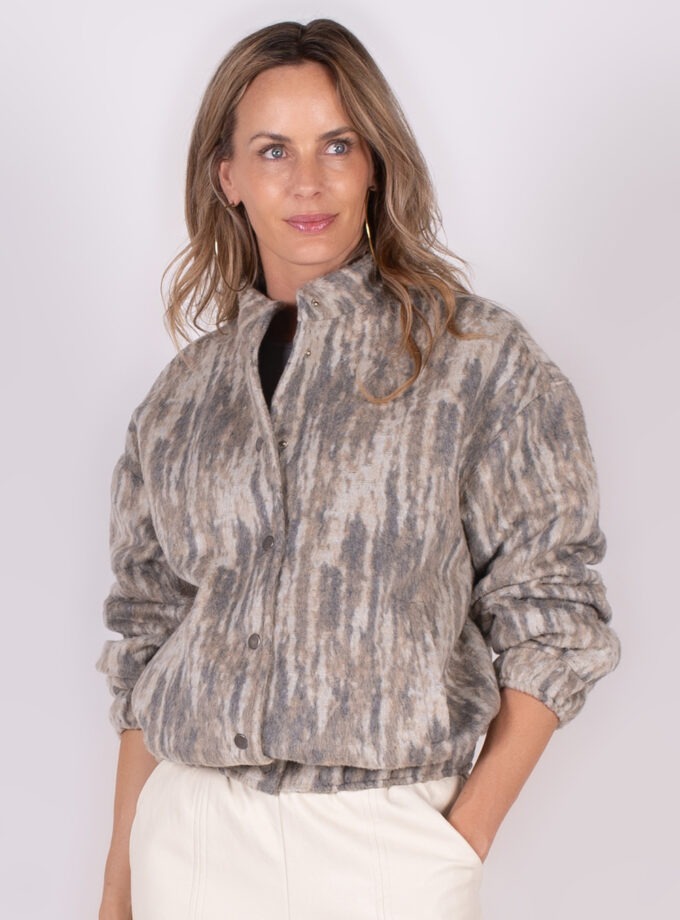 Salzburg coat woolblend grey melange