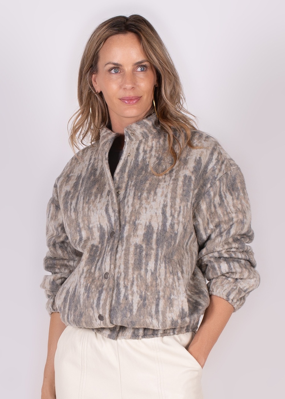 Salzburg coat woolblend grey melange