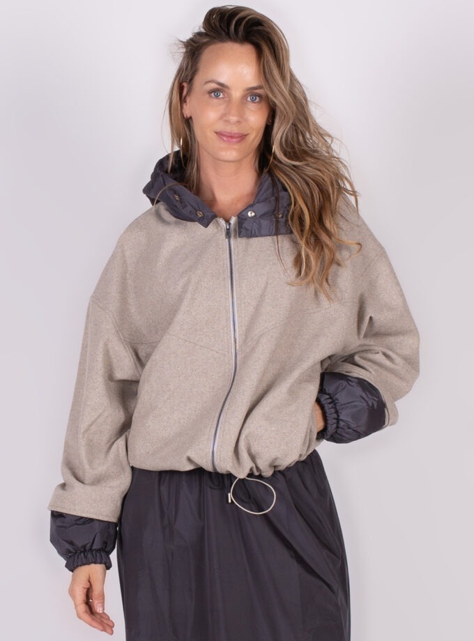 Surat jacket woolblend taupe