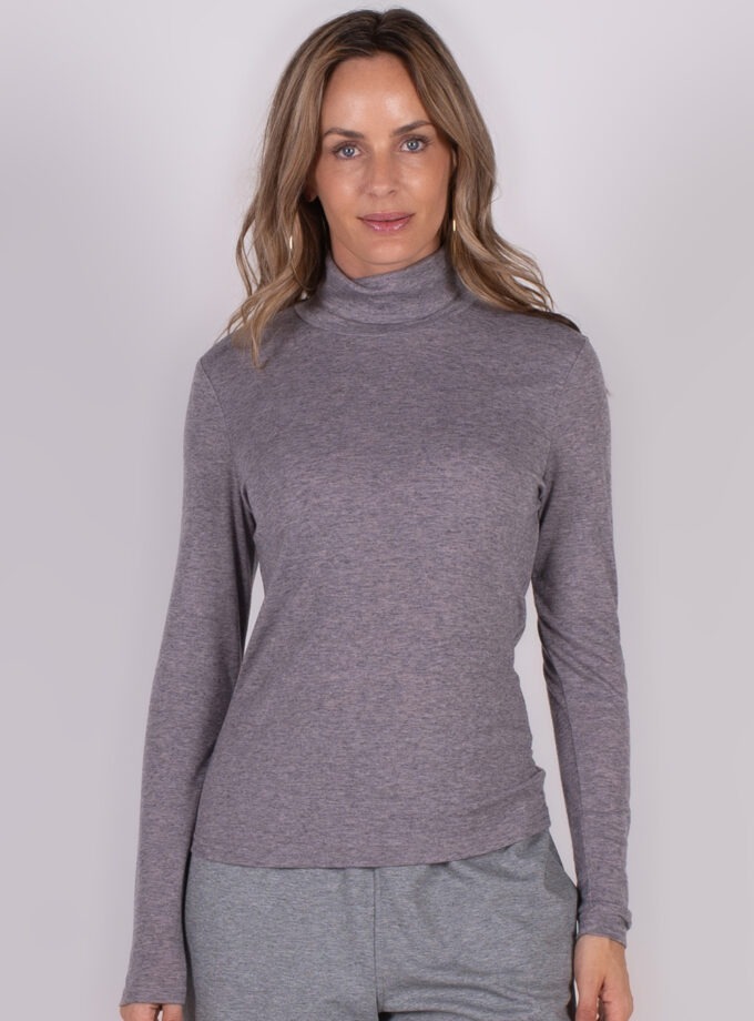 Dames turtleneck grey melange- VARNA