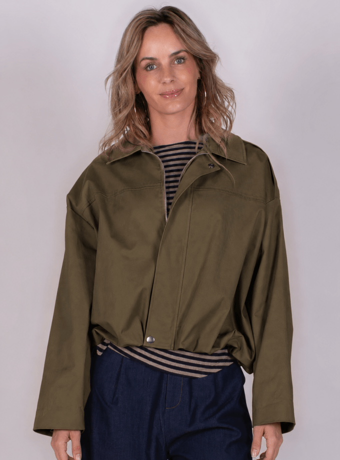 Vienna jacket cotton moss green