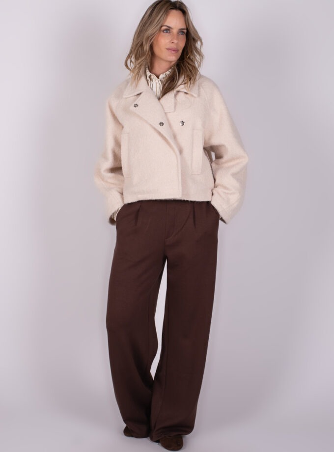 Matsumoto coat woolblend pale